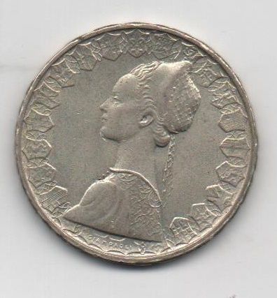 ITALIA DEL AÑO 1965 DE 500 LIRAS